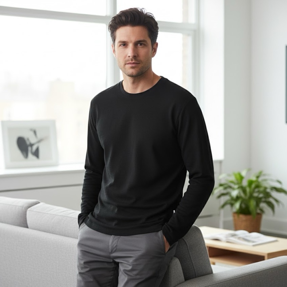Nn07 no nationality x Harry Rosen green crew neck long sleeve pull over top